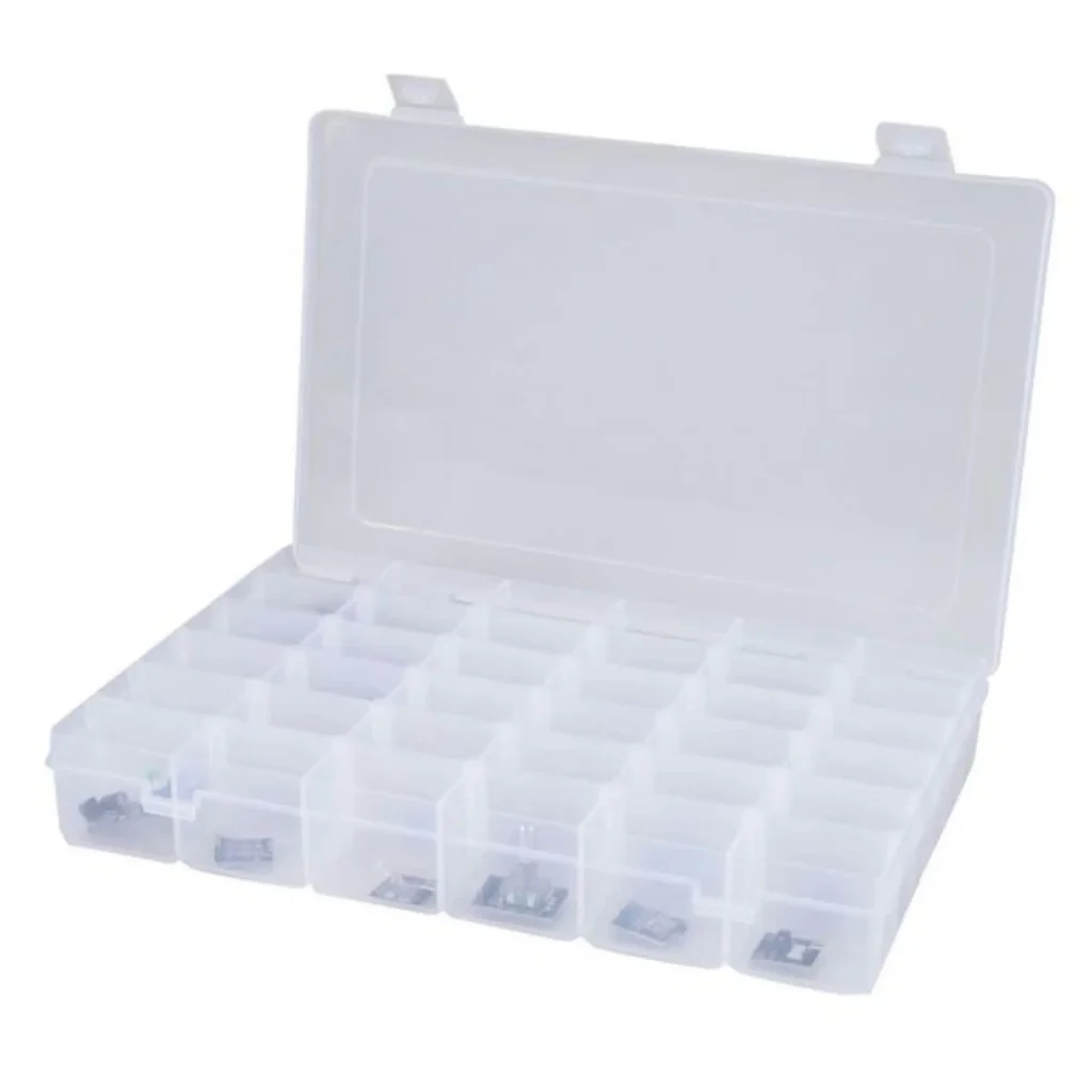 CAJA ORGANIZADORA PARA SENSORES C/36 27.5CM 17.4CM 4CM
