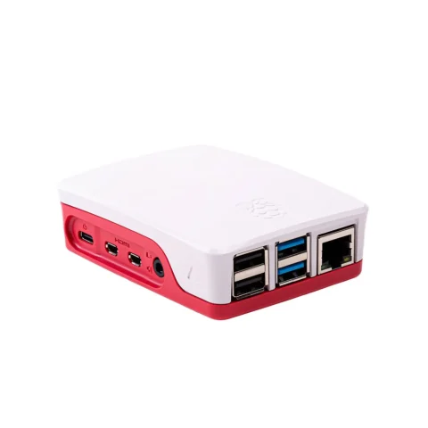 CASE OFICIAL RASPBERRY PI 4 COLOR BLANCO Y ROJO