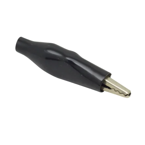 CONECTOR – PINZA COCODRILO CON AISLANTE NEGRO