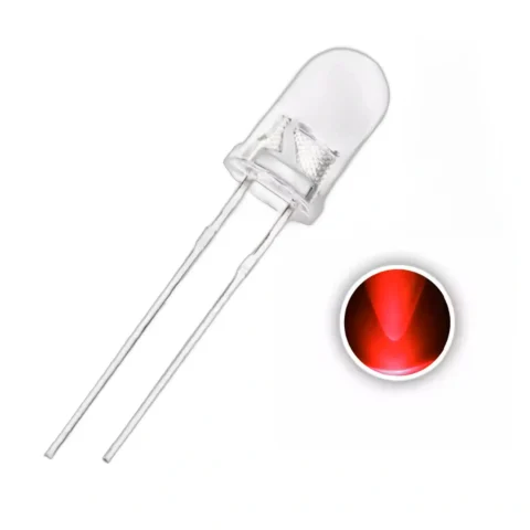 LED ULTRABRILLANTES TRANSPARENTES 5MM ROJO