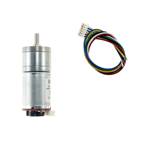 Motor DC JGA25-370 – 12V/35RPM con encoder