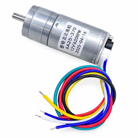 Motor DC JGA25-370 – 12V/620RPM con encoder